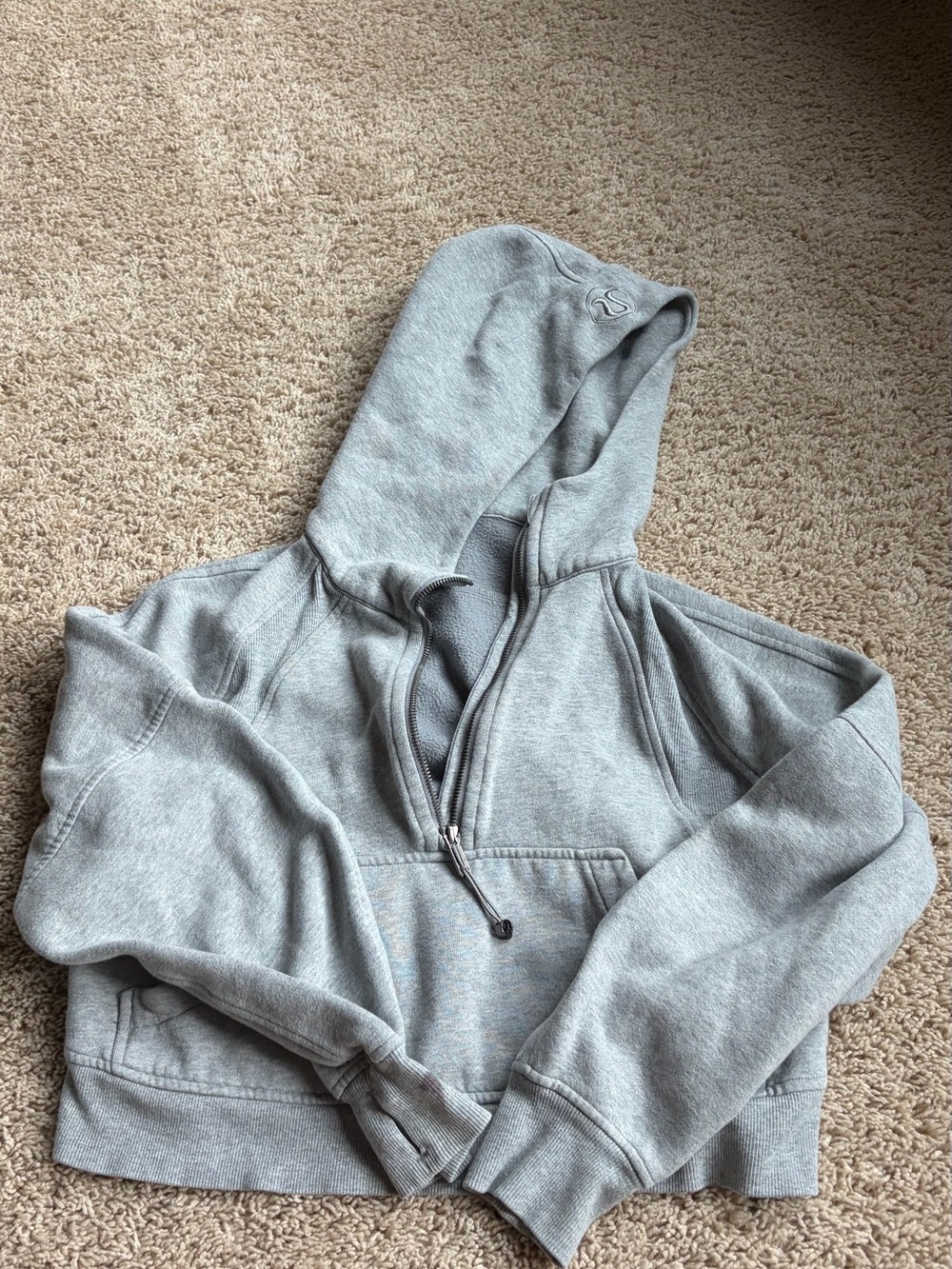 lululemon athletica Gray Half-Zip scuba